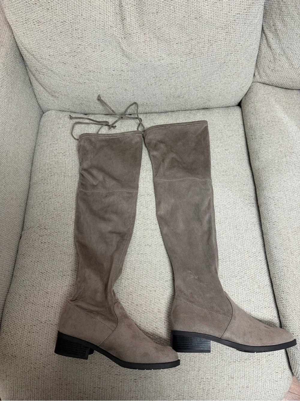 UNISA Adivan taupe over the knee boots 🤎 minimalist quiet luxury sz 7.5